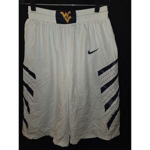 Nike Dri-Fit NCAA‎ West Virginia Men's Basketball Shorts White/Navy Sz Small